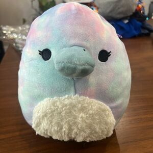 Squishmallow Mitch The Platypus 8" NWT Fluffy Plush tie-dye